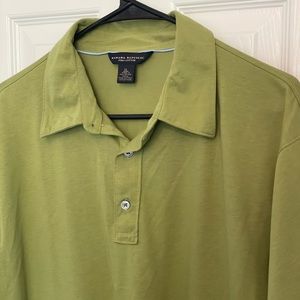 Banana Republic Polo Shirt Adult Extra Large XL Green Pima Cotton Casual Mens